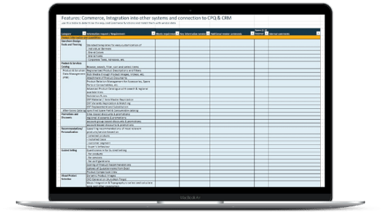 Manufacturing Software Requirements Template Screenshots